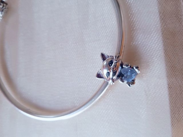 Charm gatito corazón azul 💙