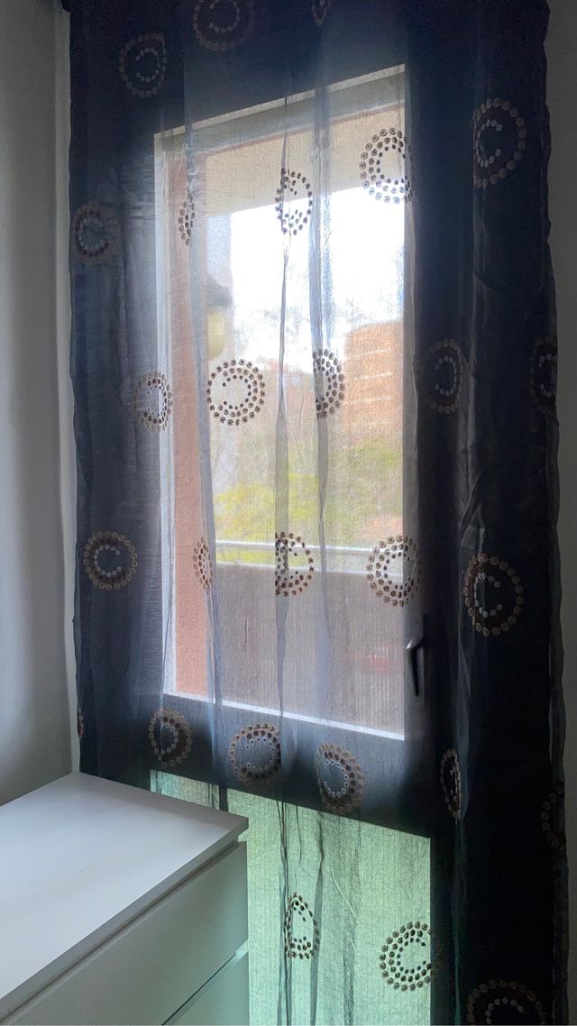 cortina translúcida doble capa