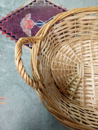 Cesta rustica ovalada mimbre