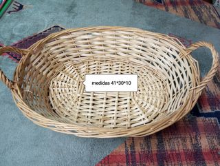 Cesta rustica ovalada mimbre