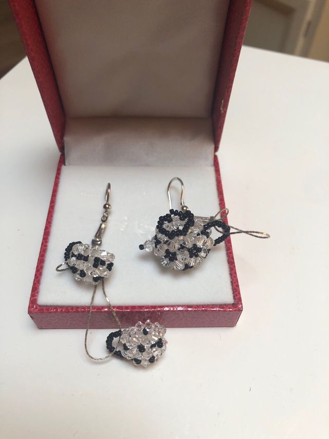 Orecchini pendenti artigianali teiera e tazzina