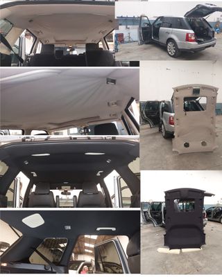 Tapicería de coche techo puertas asientos volante.