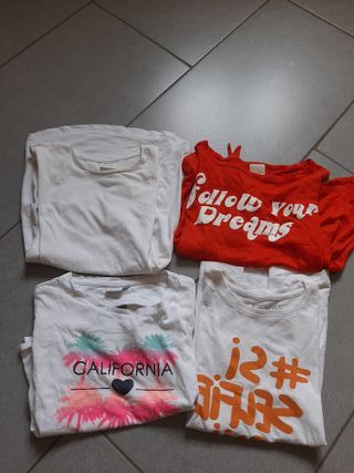 n. 4 maglie mezza manica taglia 9-10 anni