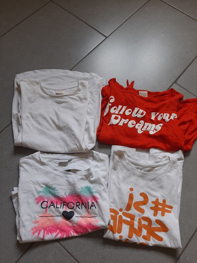 n. 4 maglie mezza manica taglia 9-10 anni