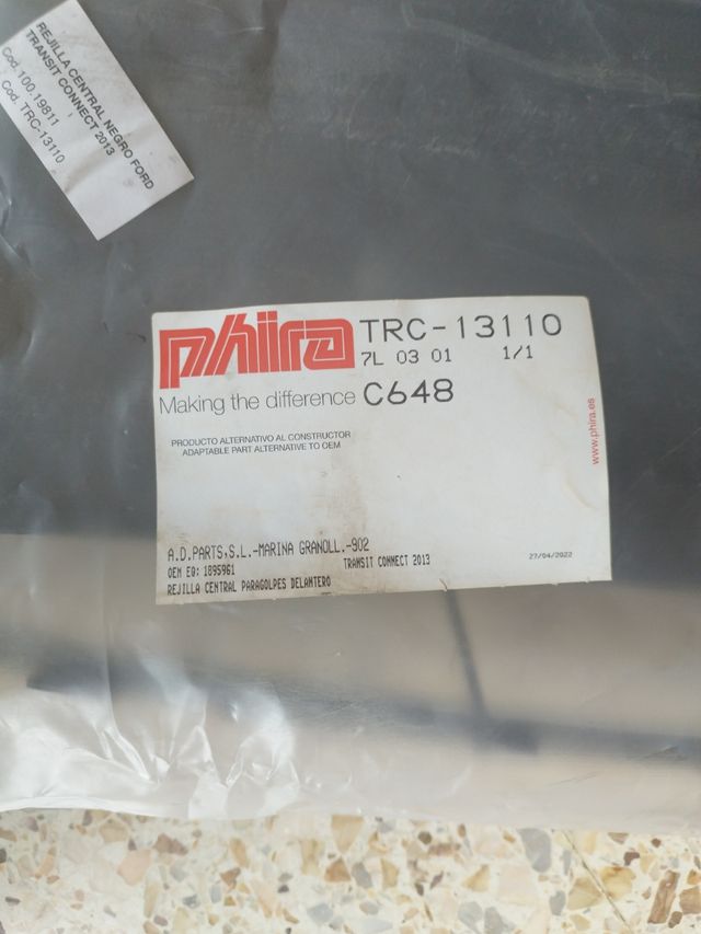 Rejilla Ford Transit