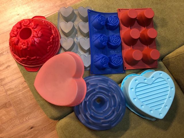 Set di 7 stampi per forno in silicone