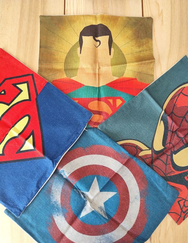 Lote 10 Fundas de cojín superhéroes