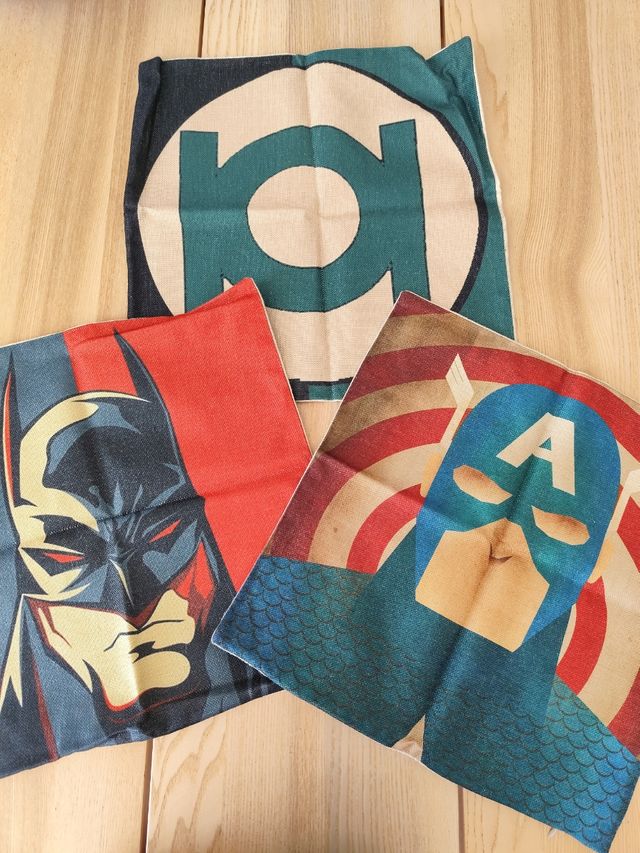 Lote 10 Fundas de cojín superhéroes