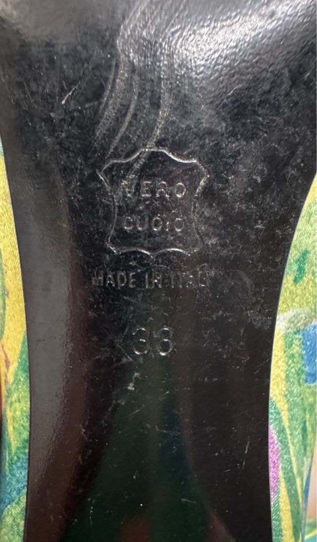 Scarpe alte vintage raso 38