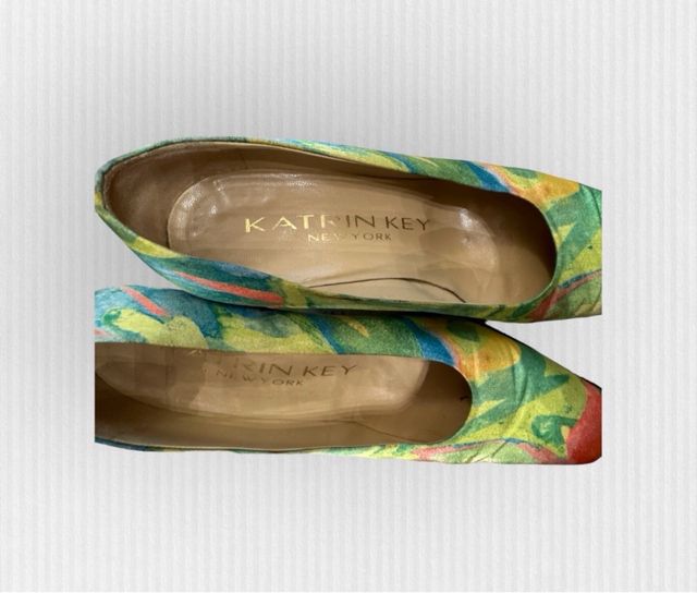 Scarpe alte vintage raso 38