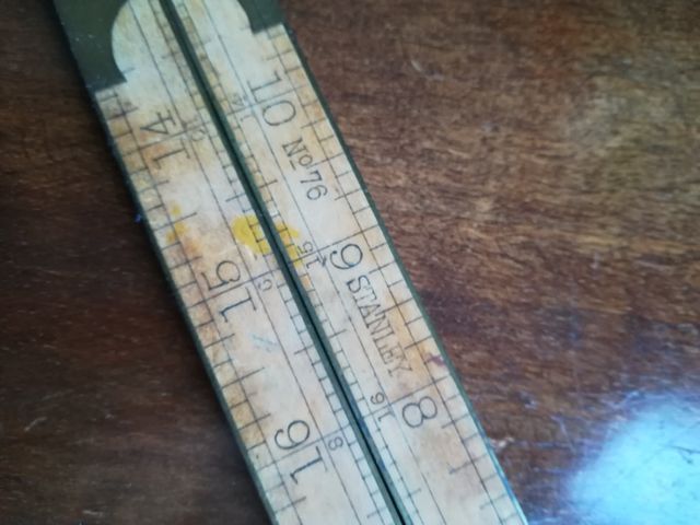 Antico righello Stanley pieghevole-fine'800