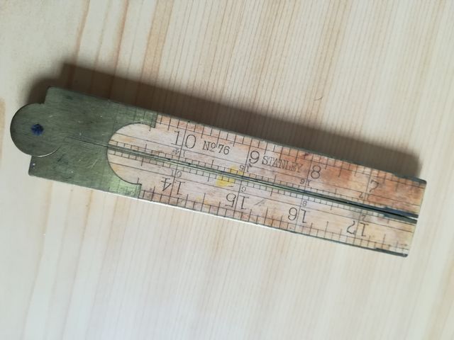 Antico righello Stanley pieghevole-fine'800