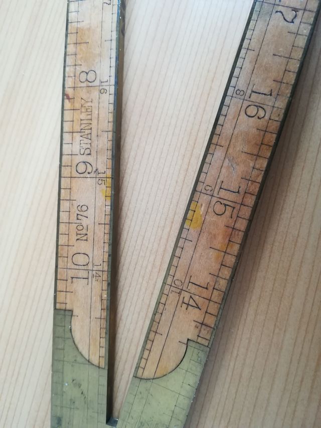 Antico righello Stanley pieghevole-fine'800