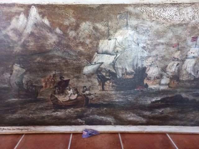 Cuadro grande antiguo 160 x 90 cms