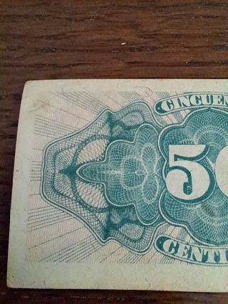 Billete 50 Céntimos 1937 Republica Española