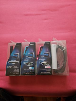 Pack 3 Gafas activas 3D por infrarojos