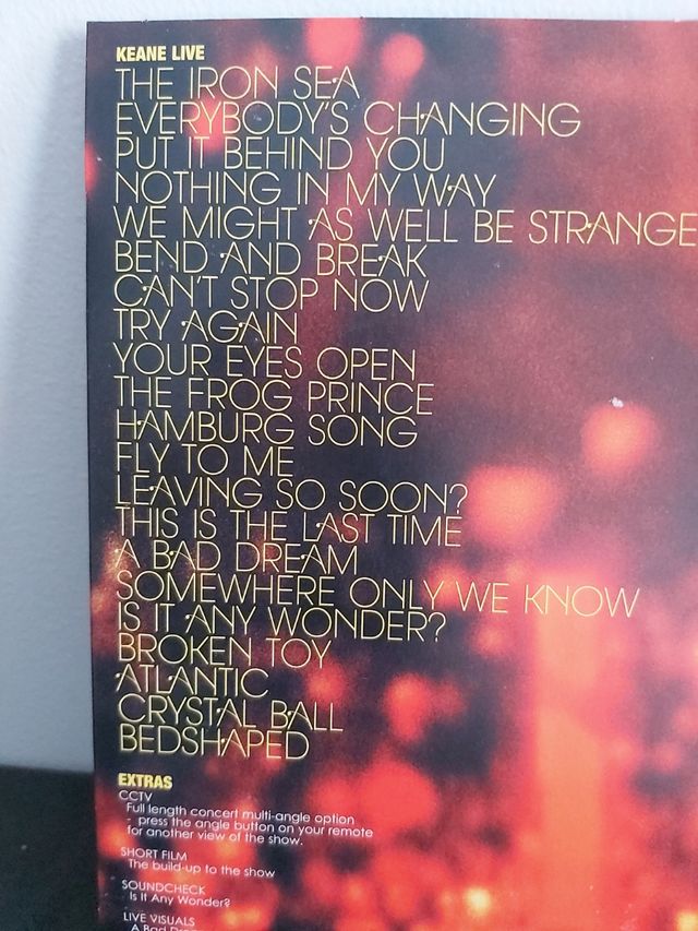 DVD KEANE LIVE