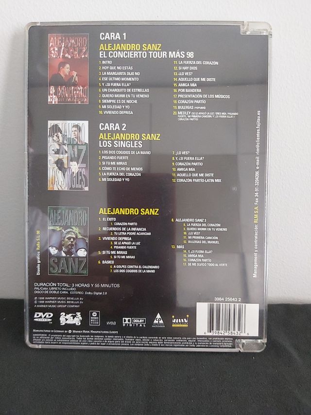 DVD ALEJANDRO SANZ LOS VIDEOS