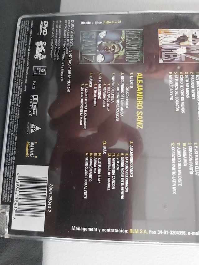 DVD ALEJANDRO SANZ LOS VIDEOS