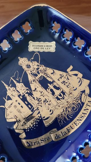 Bandeja de tocador azul