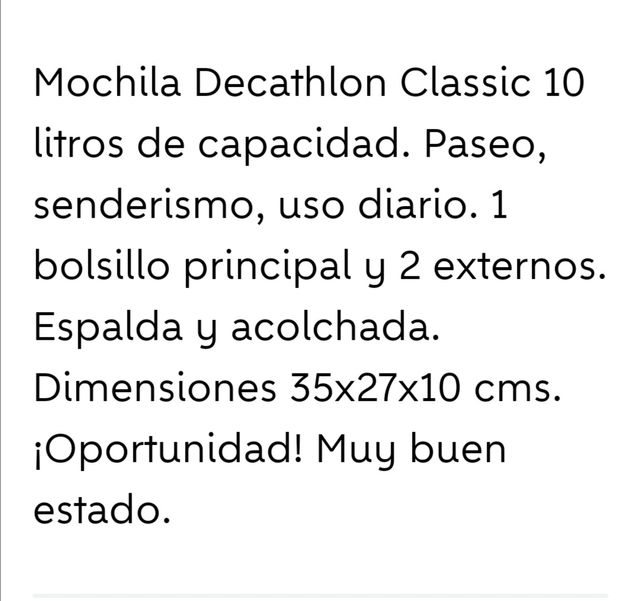 Mochila Decathlon sport