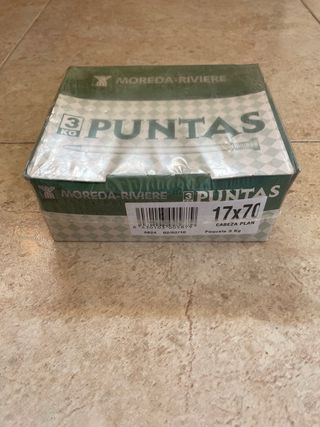 Puntas cabeza plana 17x70, 3 kg