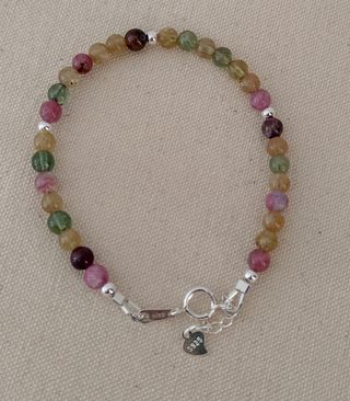 Pulsera, plata ley y turmalina 