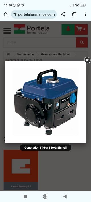 Generador Einhell no enciende