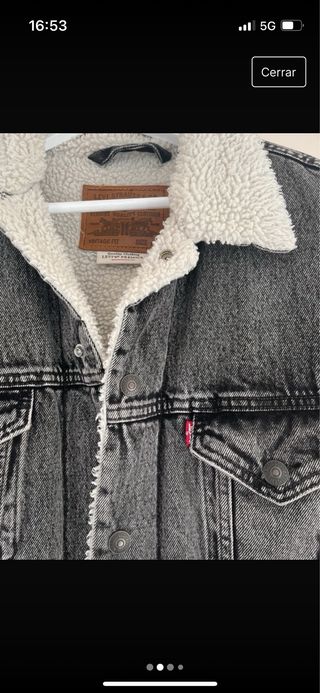 Trucker Levis color gris talla M