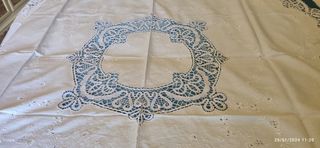 Tovaglia tonda ricamo Cantù