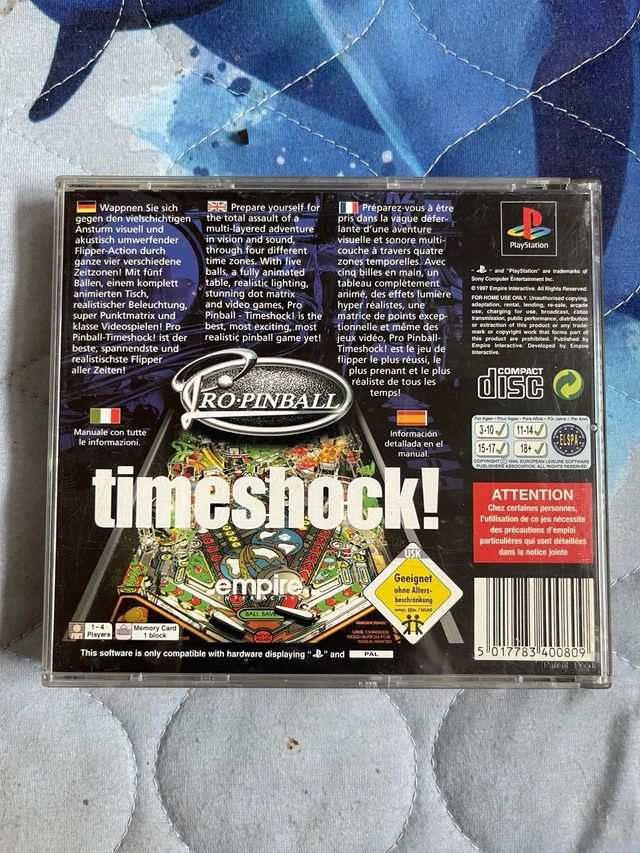 Juego Timeshock. Pin ball. Ps1