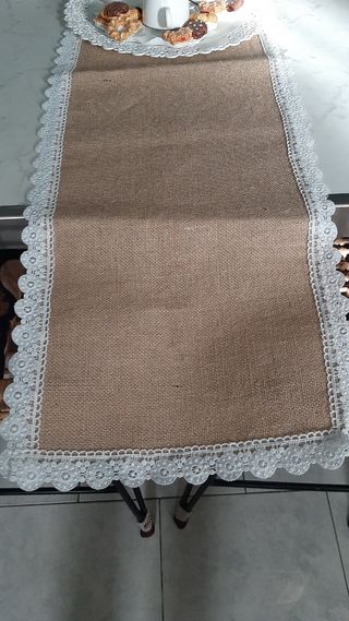 Runner da tavolo boho in juta