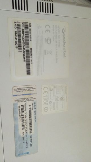 Ordenador packard bell 