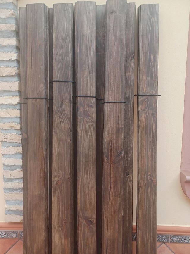 Lamas de madera nogal pack 5