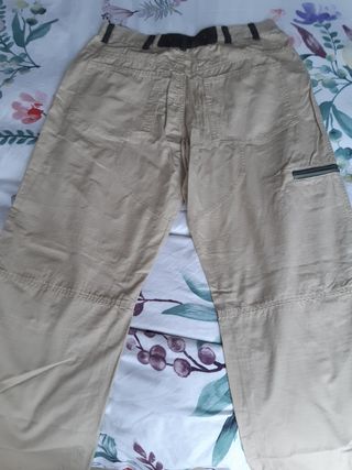 NUEVO Pantalón beig multibolsillos
