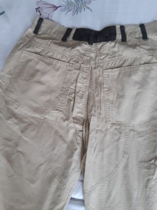 NUEVO Pantalón beig multibolsillos
