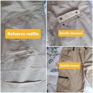 NUEVO Pantalón beig multibolsillos