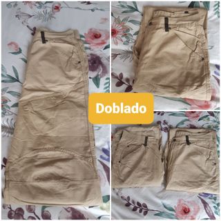 NUEVO Pantalón beig multibolsillos
