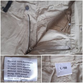 NUEVO Pantalón beig multibolsillos
