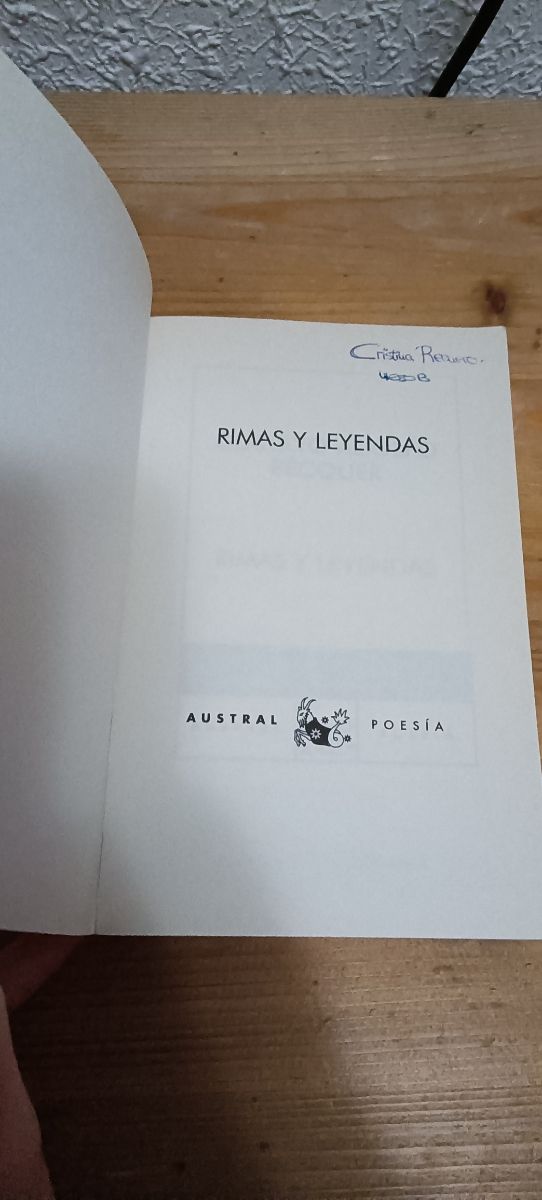 Libro Rimas y Leyendas