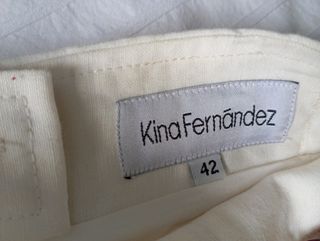 Traje de americana y falda color marfil