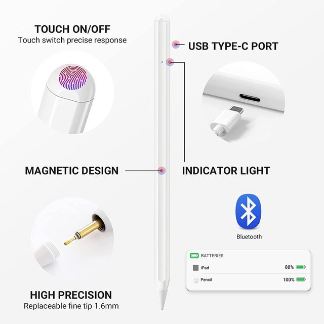 Lápiz Capacitivo Compatible para iPad 2018-2023