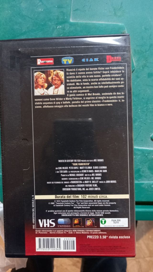Vhs frankestein junior usata vintage 