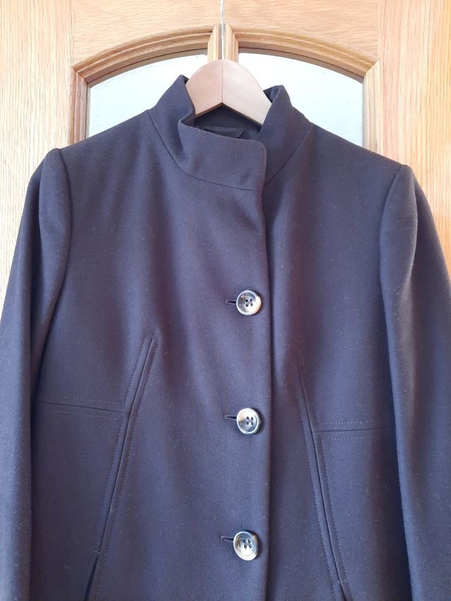 Abrigo de lana marrón mujer Benetton