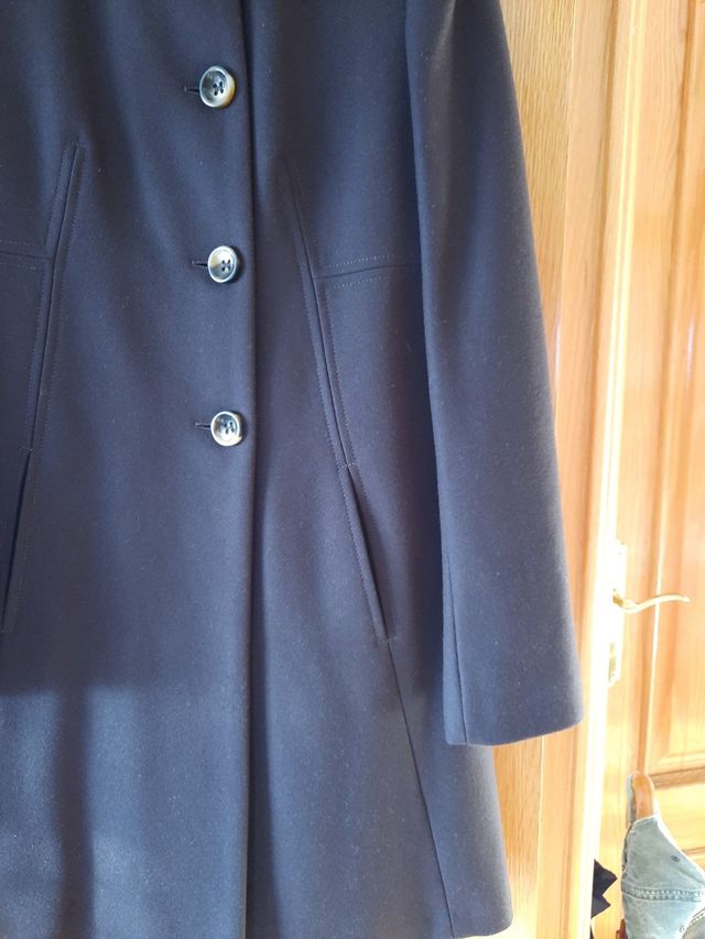 Abrigo de lana marrón mujer Benetton