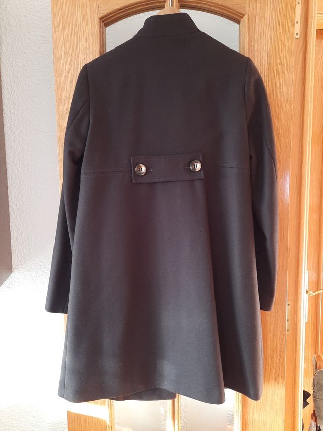 Abrigo de lana marrón mujer Benetton