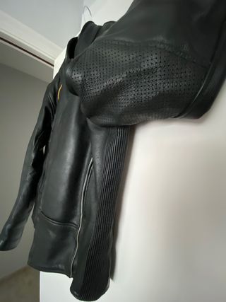 Chaqueta de piel, moto Samada, hombre