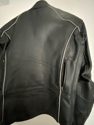 Chaqueta de piel, moto Samada, hombre