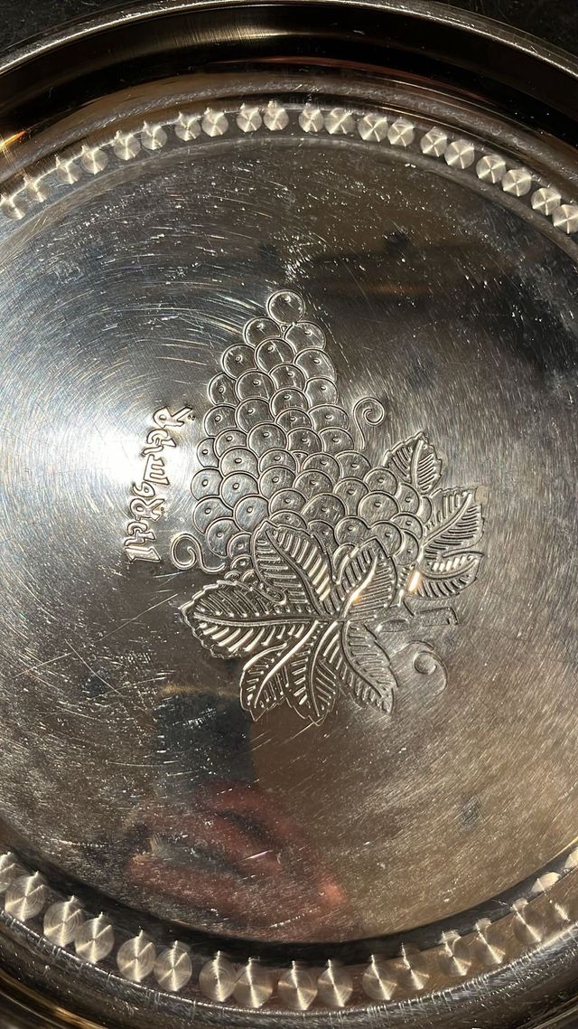 Vassoio elegante in acciaio