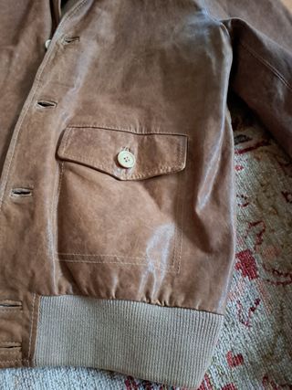 A1 Flight Jacket cream leather